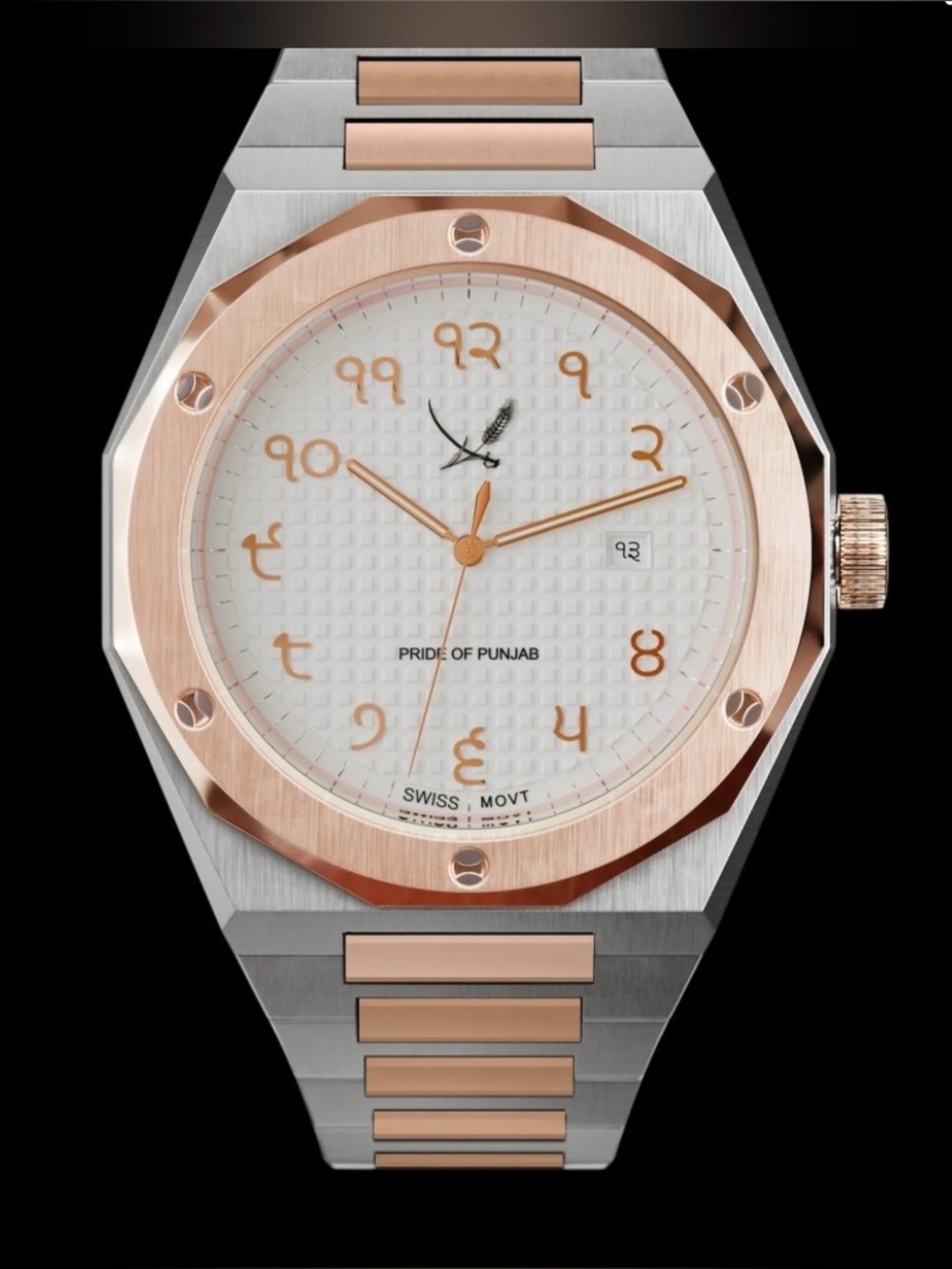 Fateh “Pride of Punjab” White and Rose Gold Watch